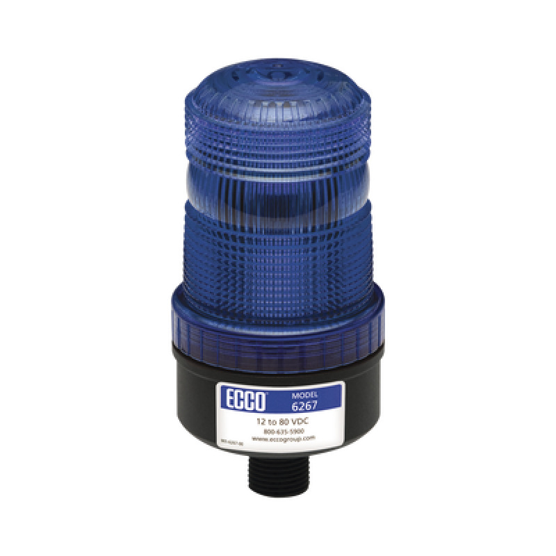 Mini baliza de LED color azul montaje permanente SAE Clase III image 2