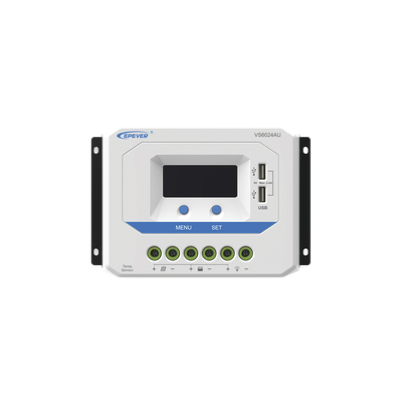 Controlador Solar de Carga PWM 12/24V 60 A Salida USB con Display image 2