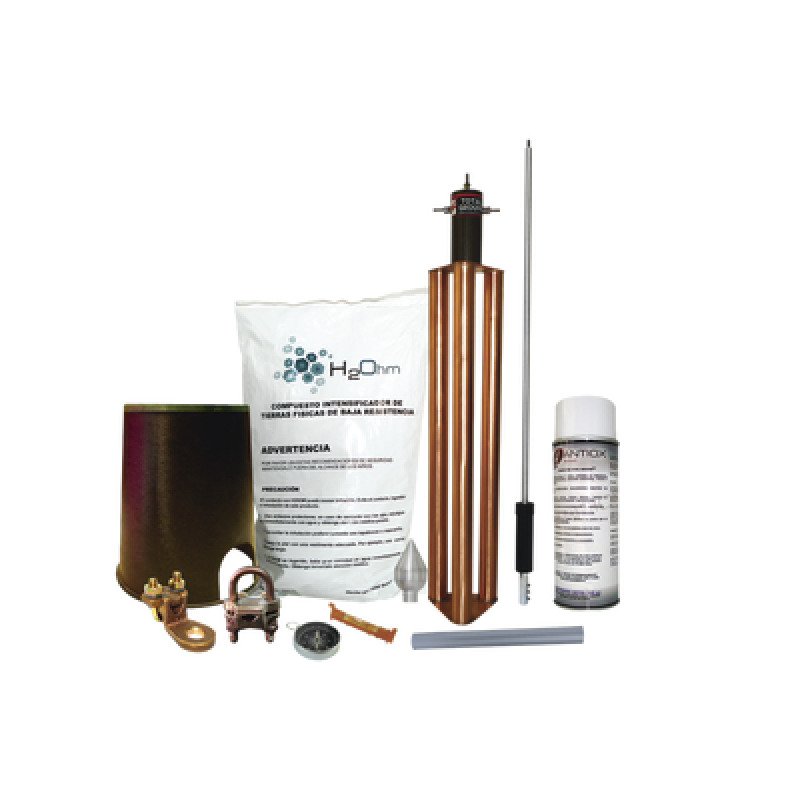 Kit Pararrayo con Accesorios de Instalación en Torre para Protección de 80 m de Diámetro