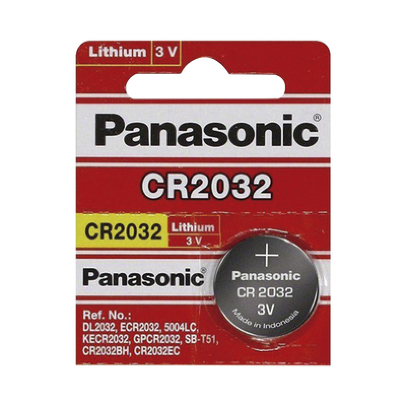 Batería de litio CR2032 de 3 V a 225 mAh No recargable