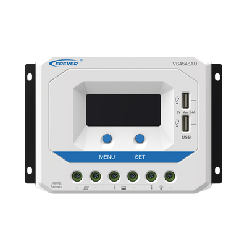 Controlador Solar de Carga PWM 12/24/36/48 V 45 A Salida USB con Display