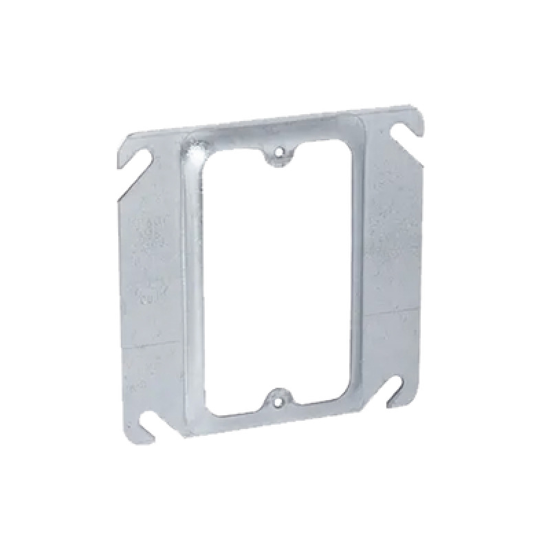 Sobretapa Cuadrada de 4 de Acero Galvanizado con realce de 1/4