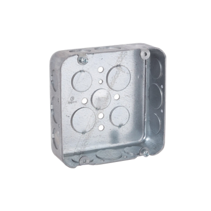 Caja Cuadrada  4 11/16/ Profundidad  1 1/2/ 11 Entradas 1/2 6 Entradas 3/4/ Troquelada