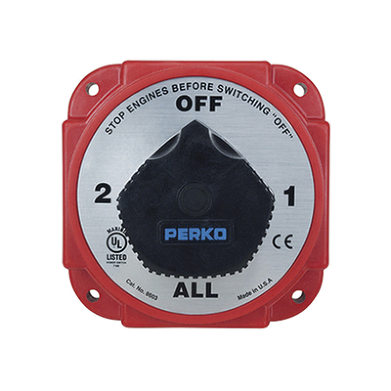 Switch Selector de Batería y Alternador de Servicio Pesado para Sistemas Eléctricos Marinos