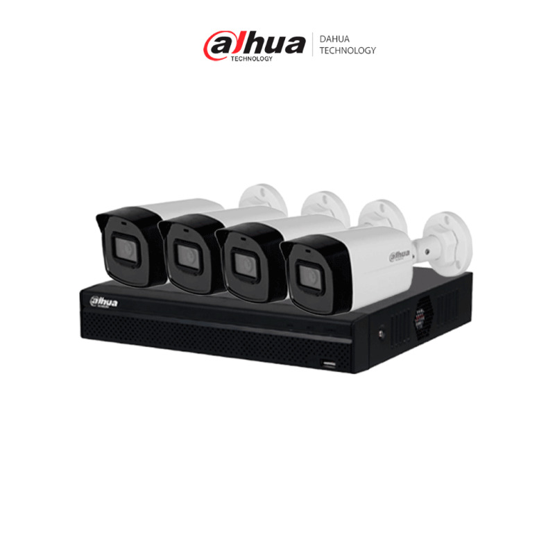 Bundle BuenFin2 NVR+4BulletIP -Compra 1 NVR NVR1104HS-P-S3 de 4 Canales y llévate mas 4 cámaras IPC-B1E20  por el precio de 3 Cámaras