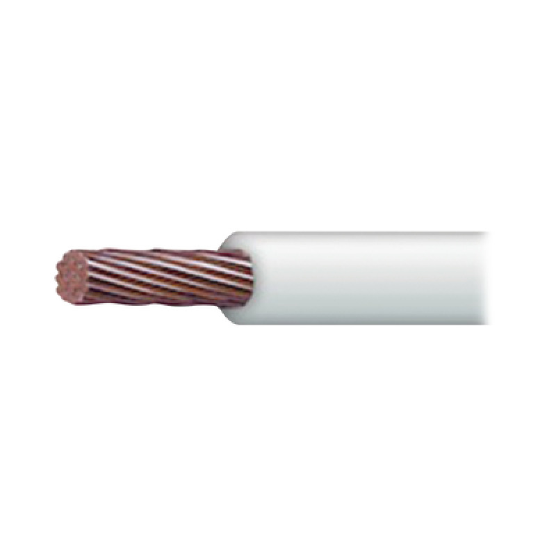 Cable Eléctrico de Cobre Recubierto THWLS Calibre 4 AWG 19 Hilos Color Blanco 100 metros