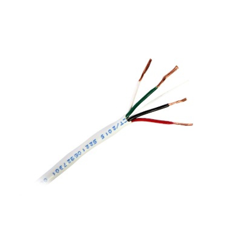Bobina de 305 Metros / Cable de Cobre / 4 X 18 AWG / Tipo Alarmas UL / Para Interior / Color Gris / Para Aplicaciones de Alarmas de Intrusión / Interfonos / TV Porteros / y MultiPropósito / Hecho en México