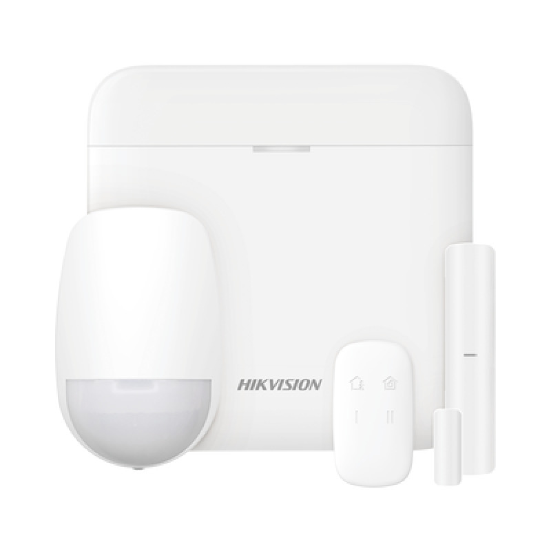 AX PRO KIT de Alarma AX PRO con GSM 3G/4G / Incluye 1 Hub con bateria de respaldo / 1 Sensor PIR / 1 Contacto Magnético / 1 Control Remoto / WiFi / Compatible con HikConnect P2P