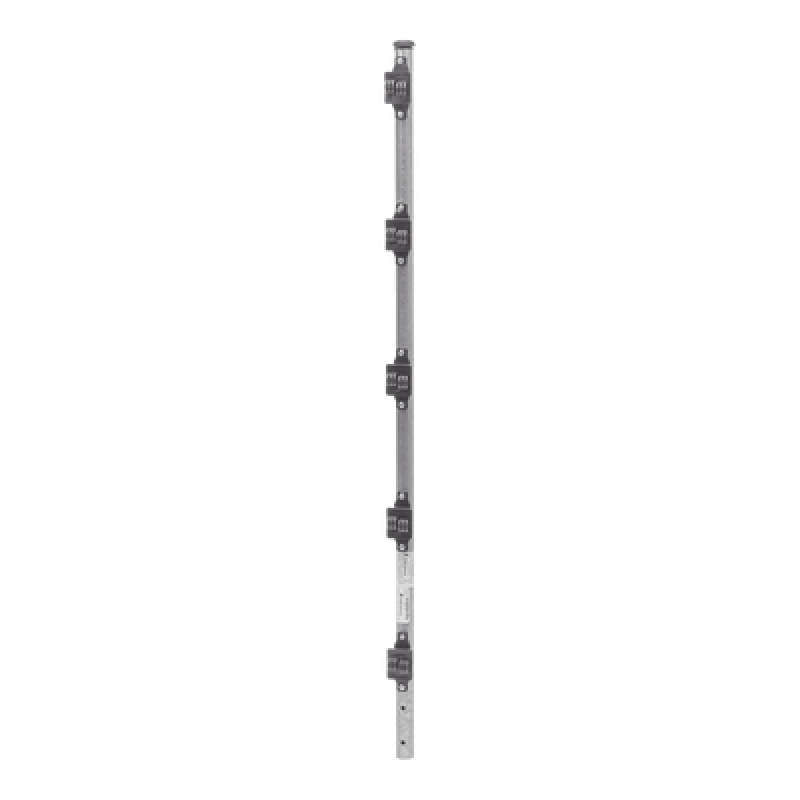 Poste de Paso de 1m para Cerca Electrificada de Tubo Galvanizado cal 18 de 1Diam con 5 Aisladores Instalados