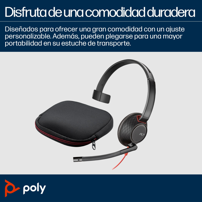 DIADEMA HP POLY 8X230AA BW 5210 / MONOAURALES USB-C/A CONECTOR DE 3,5 MM CANCELACION DE RUIDO image 5