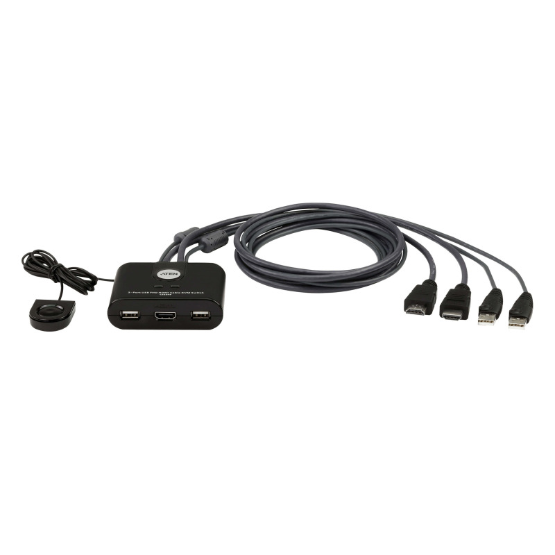 Switch KVM | USB FHD HDMI | de 2 puertos en formato cable