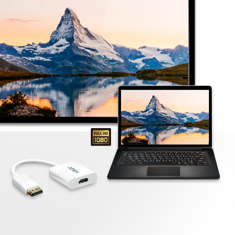 Adaptador de Entrada DisplayPort Salida HDMI | 1080p | Compatible con audio | image 4