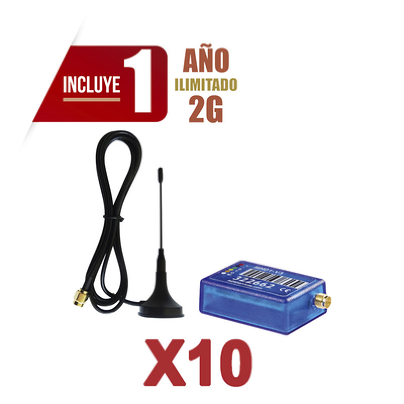 KIt de 10 Comunicadores de Alarma MINI012G con Antena 2G / Incluyen 1 Año de Cobertura / Aplicación Gratuita / Cero Configuración / Compatible Honeywell/DSC/CROW/PIMA image 2