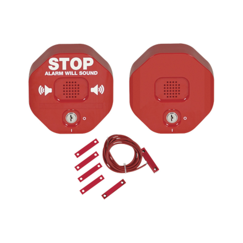 Alarma multifunción Exit Stopper con bocina remota para puertas dobles image 3
