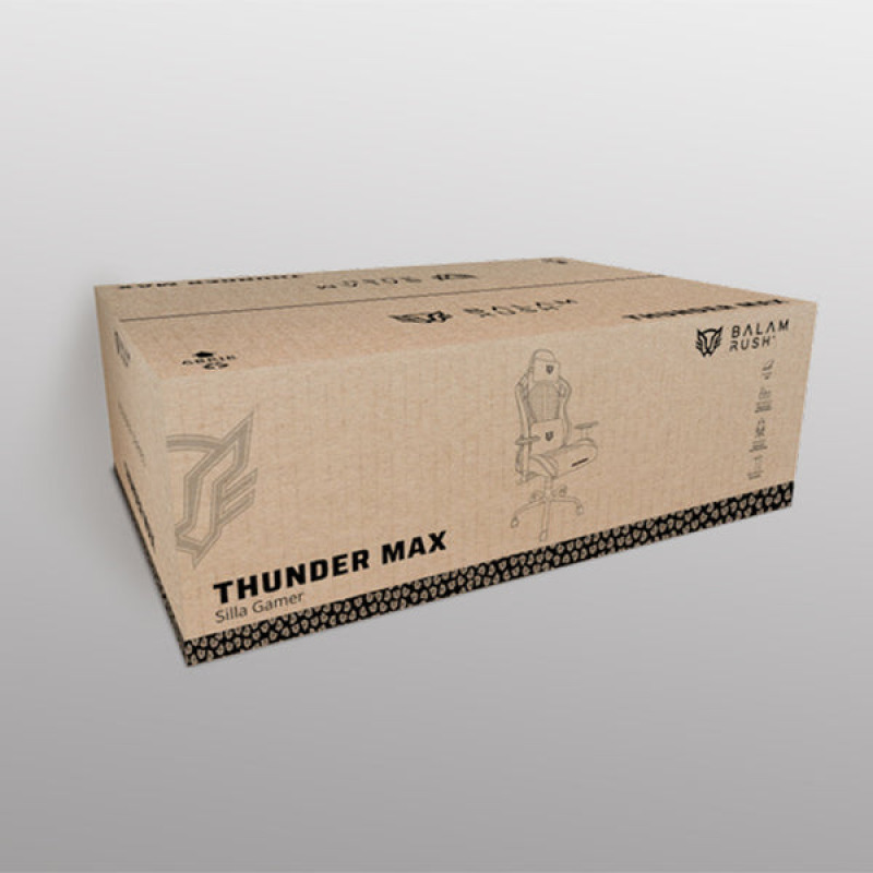 SILLA GAMER BALAM RUSH THUNDER MAX V7 / TELA NYLON TRANSPIRABLE / REPOSABRAZOS,REPOSA PIES,COJIN LUMBAR / 140 / 150KG / NEGRO / BR-940597 image 4