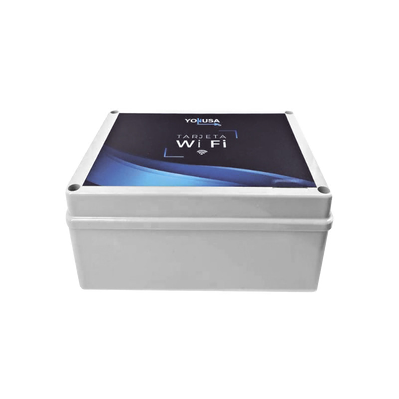 Modulo WIFI LITE con gabinete para uso en Energizadores YONUSA / Aplicación sin costo / Botón de Pánico/ 1 Salida Propósito General