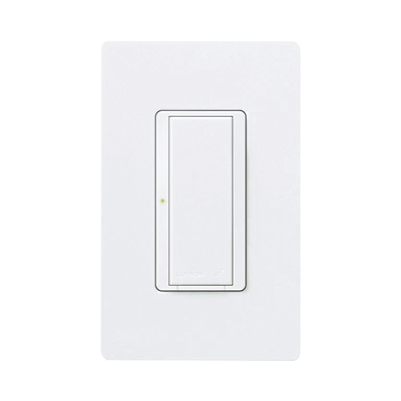 RadioRA2 Switch on/off  RRD8SDVWH de doble voltaje un solo polo 120V/ 8A/ 1/10HP 3A en motores apaga y enciende iluminación ó motor NO requiere cable neutro