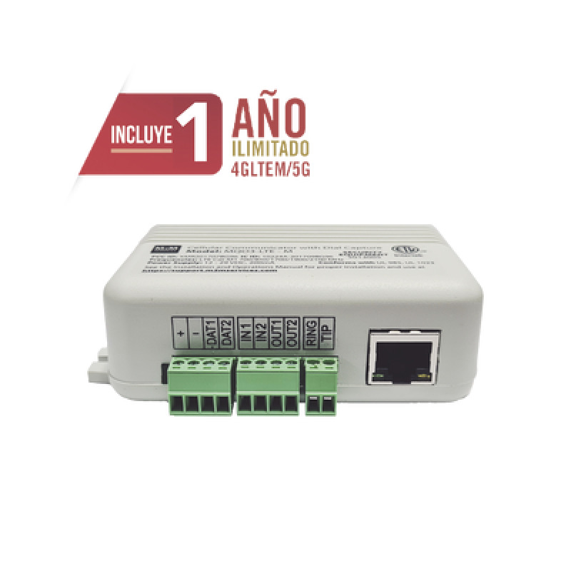 Comunicador DUAL ETHERNET  4GLTEM/5G / 2 ENTRADAS Y 2 SALIDAS / Programación Remota / 1 Año de servicio GRATIS image 3