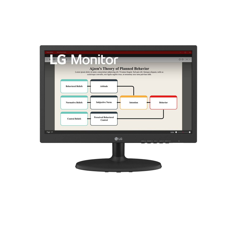 LG 19BA300 monitor de computadora 47 cm (18.5") 1366 x 768 Pixeles HD LED Negro