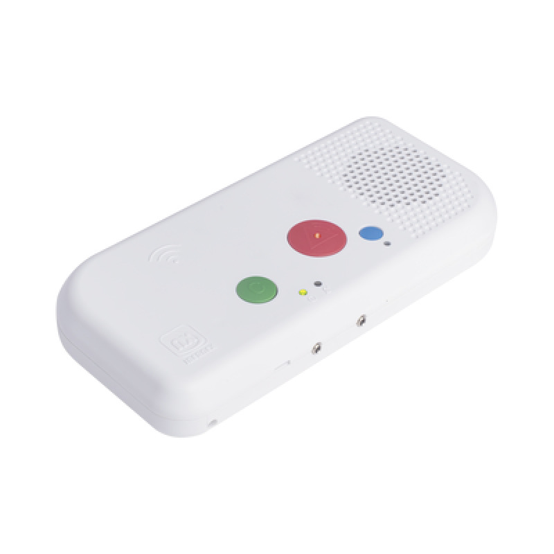 Terminal de Habitación IP / Botón Azul de Llamada a Médico / Lector RFID 125 KHz / SIP / PoE / Compatible con NX1071 y NX1075