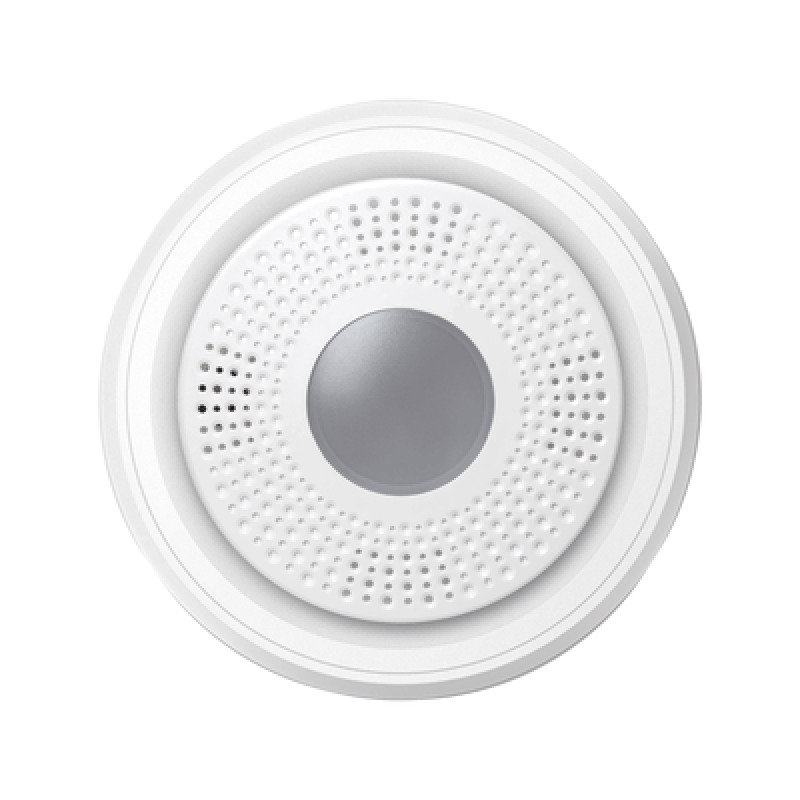 Sirena Interior Inalámbrica / Indicadores LED / Nivel de Salida 85 dBA / Rango 92 mts / Frecuencia 24 GHz / Cifrado AES128 / Antitamper / Protección Vida Interconectada