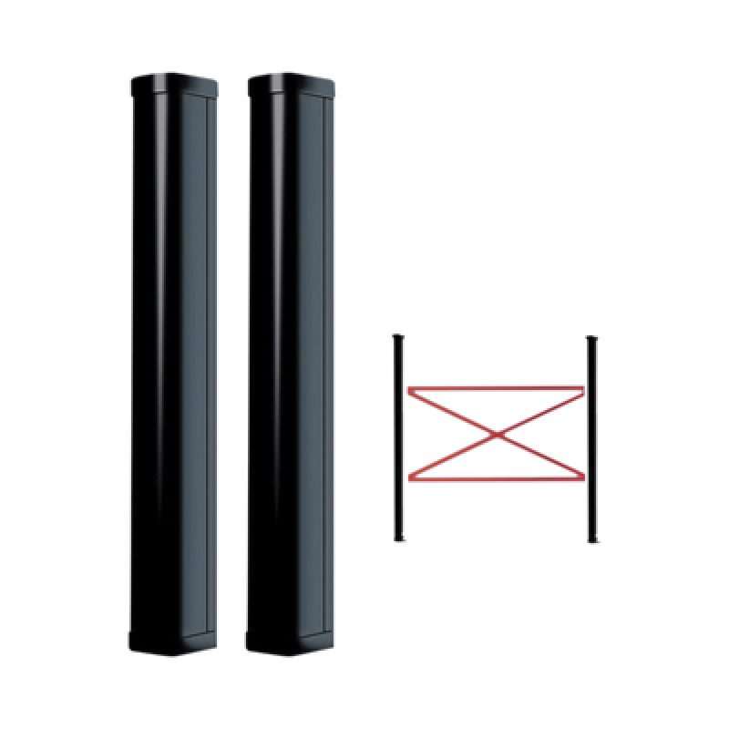 Detector Fotoeléctrico de 100 cm de Altura / Tipo Cortina para Detección Perimetral / Baterías de respaldo / Cobertura de 100 metros en exterior / Alimentación a 110/220VAC / 100 cm de Alto