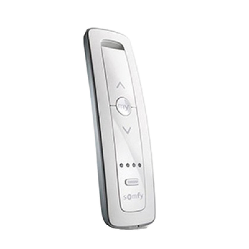 Control remoto 5 canales para motores de persiana Somfy con señal inalámbrica instrucciones sube baja y detener con posición favorita programada