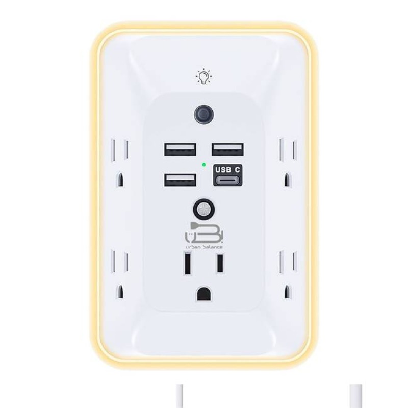 Urban Balance SPUB-02 tomacorriente Type B + USB Type A Blanco