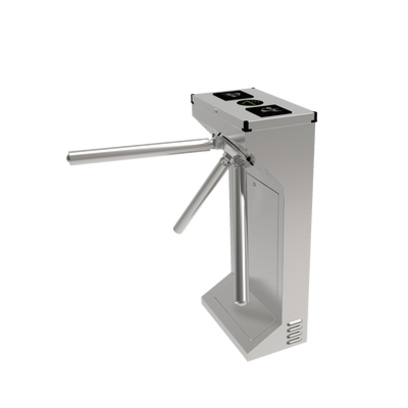 MOTORIZADO SIN CONTACTOTorniquete Industrial en Acero Inoxidable Bidireccional USO RUDO Espacio para Lectora de Proximidad