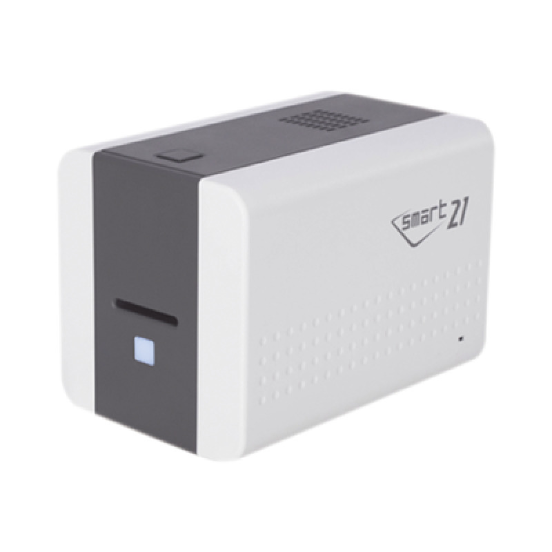 Impresora de Tarjetas Semi automática SMART21 / Ingreso de Tarjetas Manual/Incluye Ribbon Software y 100 Tarjetas PVC
