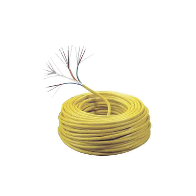 Bobina de Cable de 305 Metros / Color Amarillo / Compuesto por  6x22 AWG blindado 4x18 AWG 4x22 AWG y 2x22 AWG / Para Aplicaciones en Control de Acceso
