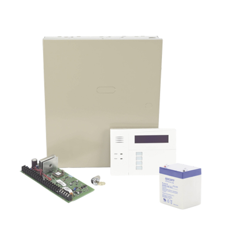 Kit de Panel de Alarma VISTA48LA con Gabinete Teclado programador y Batería 