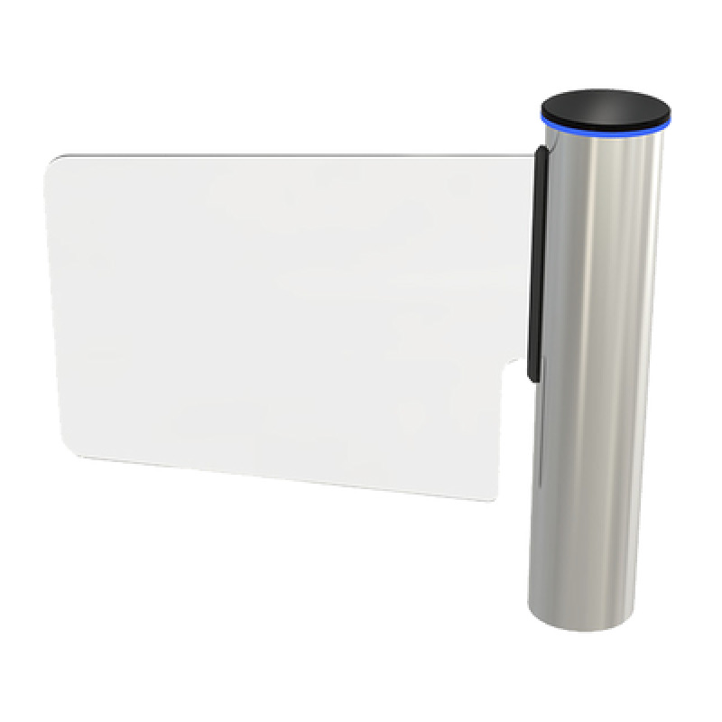 Torniquete Tipo Ala o Bandera Fabricado en Acero Inoxidable 304 con Hoja de Cristal Templado /  Acceso Bidireccional con Corona LED