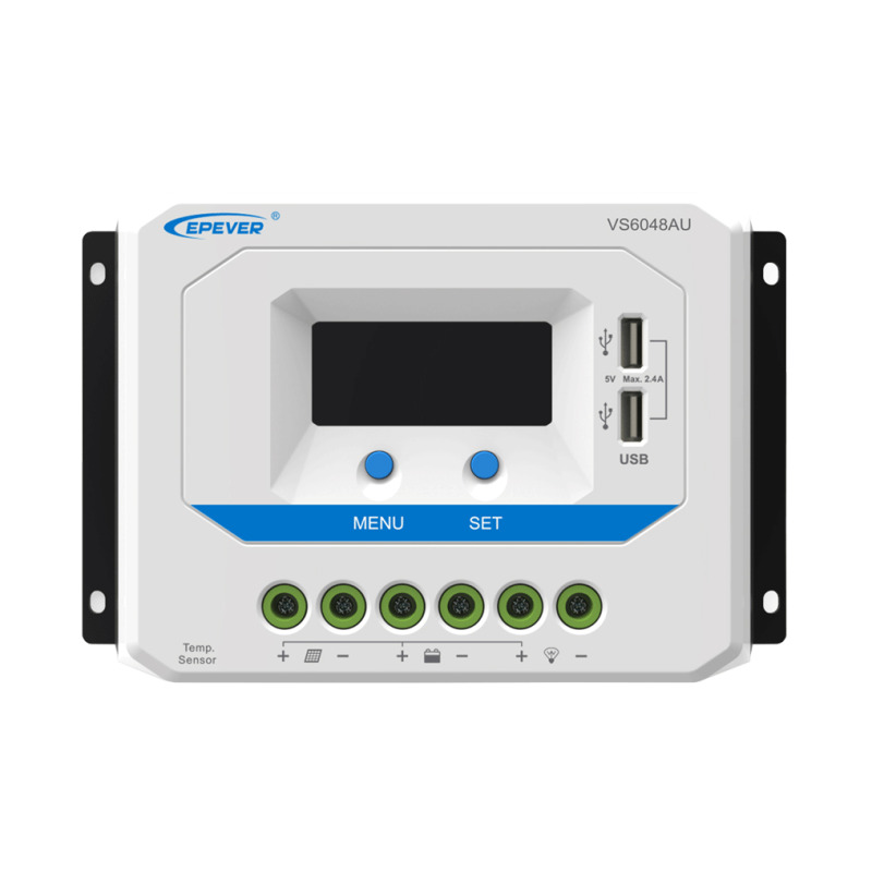 Controlador Solar de Carga PWM 12/24V/36/48V 60 A 60 A Salida USB con Display
