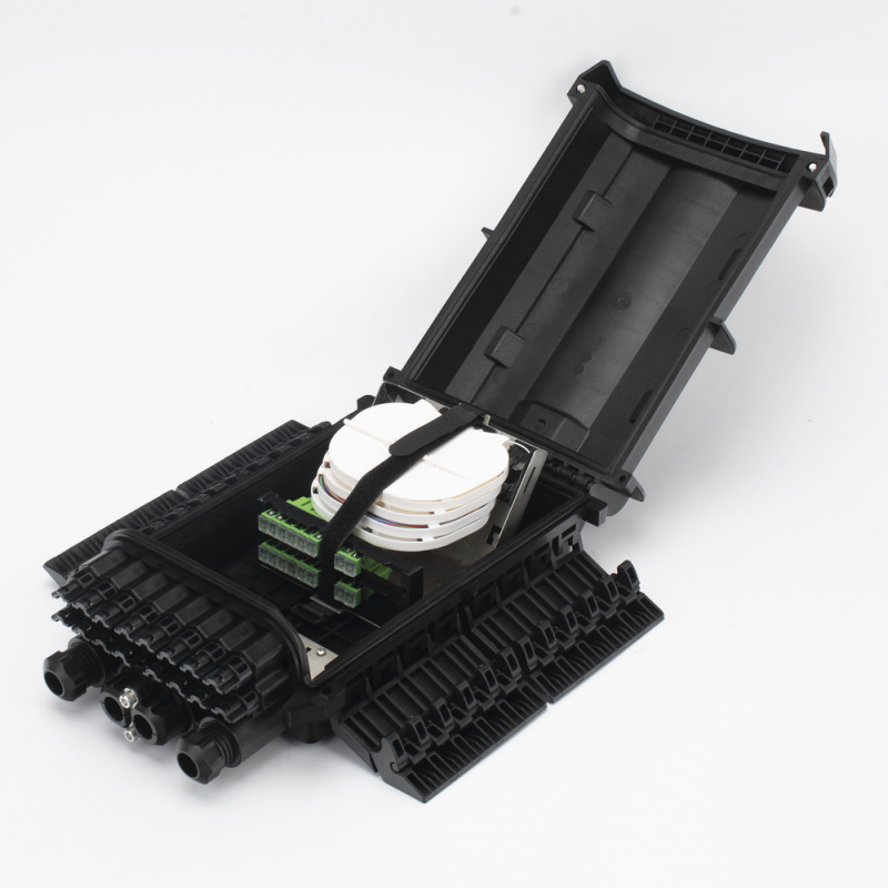 Caja de Distribución de Fibra Óptica para 24 Empalmes con 16 Acopladores SC/APC Enterrado Directo IP68 Splitter 1x16 Incluido con Conectores SC/APC image 4