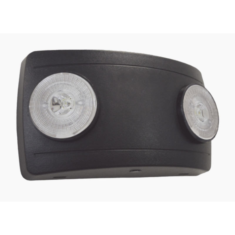 Luz de Emergencia Dual LED ultra compacta/150 lúmenes/Luz fría/Batería de Respaldo Incluida/Botón de test / Color Negro