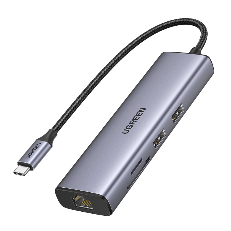 HUB USB-C (Docking Station) 10 en 1 / 3 USB-A 3.0 (5Gbps) / USB-C PD Carga 100W / RJ45 (Gigabit Ethernet) / HDMI 2.0 4K@30Hz / VGA 1080P@60Hz / Lector de Tarjetas SD y MicroSD (TF) / Entrada Aux. 3.5mm / Carcasa de Aluminio. image 2