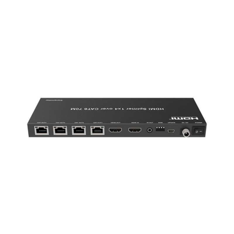 Splitter HDMI 1x4 | Extensor HDMI | 4K30Hz 40m | 1080p60Hz 70m | Función PoC |  444