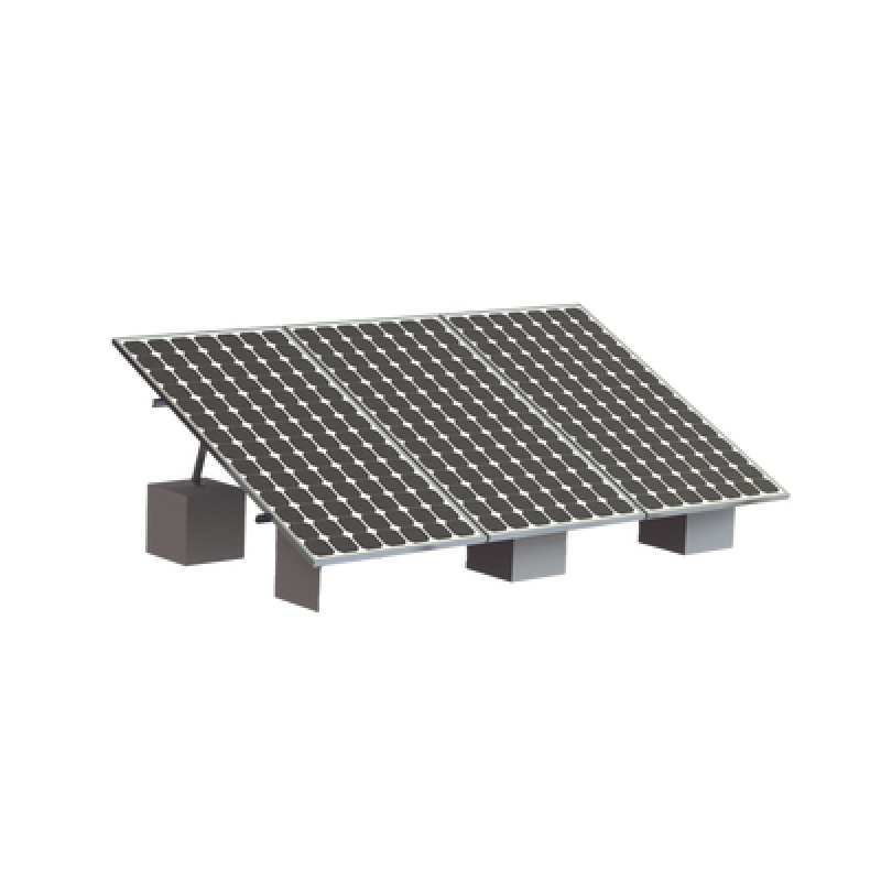 Montaje para 3 Panel Solar Riel 8 de 4050mm para Módulos con Espesor de 35mm Velocidad de Viento Máx 136km/h 20 a 45