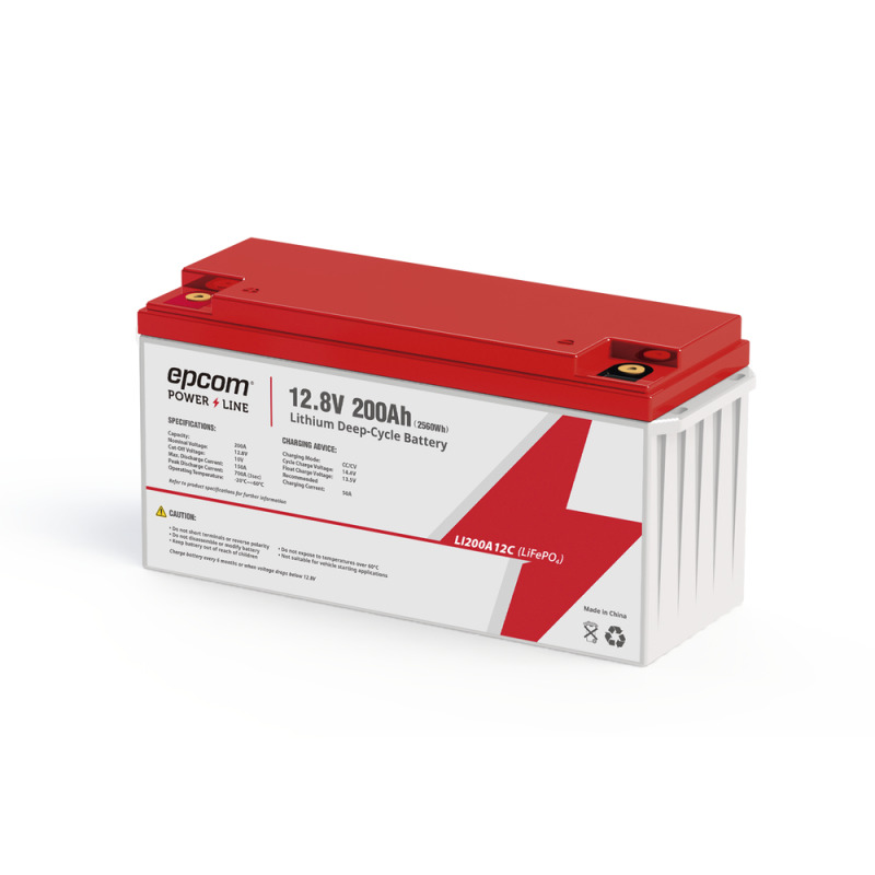 Batería de Litio Ciclo Profundo 128 Vcc 200Ah LiFePO4 de Celdas Cilíndricas  Solar Marina Máximo 200 A de Descarga