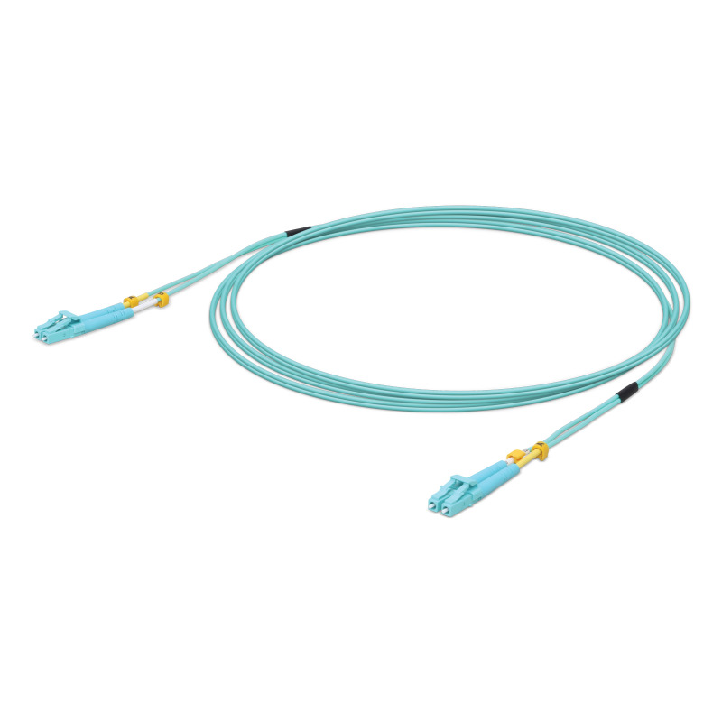 Jumper de Fibra Óptica Multimodo LCLC duplex 10 G 50/125 OM3 Color Aqua 3 Metros