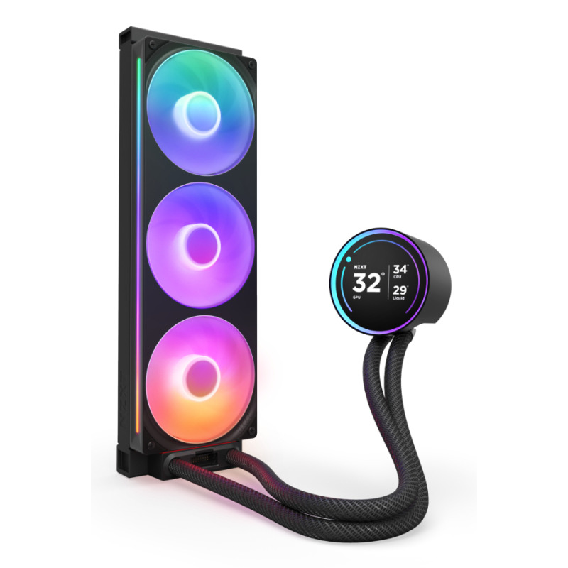 DISIPADOR DE ENFRIAMIENTO LIQUIDO KRAKEN ELITE 360 RGB V2/NEGRO/ 1,200-2,800 ± 300RPM /GAMING. image 2