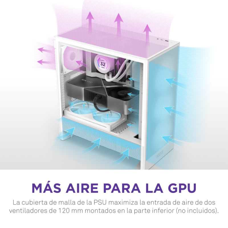 GAB NZXT H5 FLOW RGB BLANCO ATX image 18