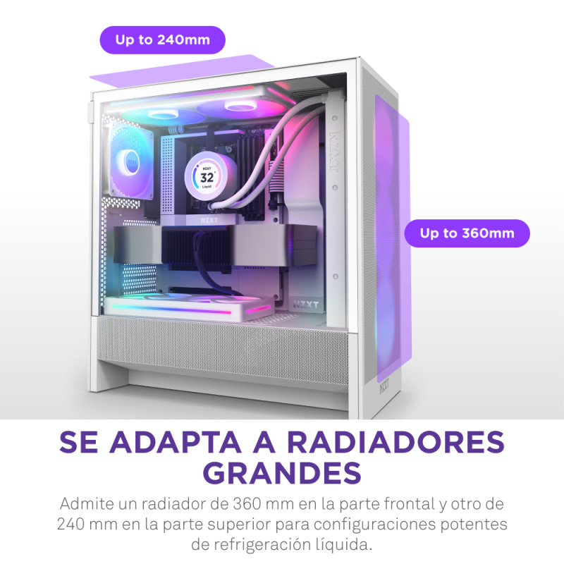 GAB NZXT H5 FLOW RGB BLANCO ATX image 19