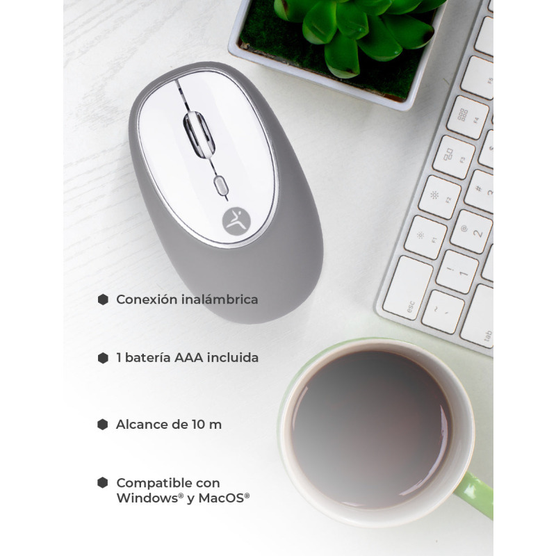 MOUSE TECHZONE TZACMOI16 INALAMBRICO SILICON RELLENO DE GEL. ANTIESTRES 2.4GHZ HASTA 1200 DPI BATERIA AAA image 6