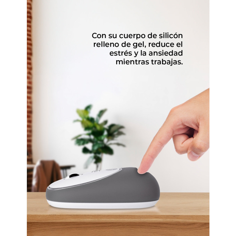 MOUSE TECHZONE TZACMOI16 INALAMBRICO SILICON RELLENO DE GEL. ANTIESTRES 2.4GHZ HASTA 1200 DPI BATERIA AAA image 7