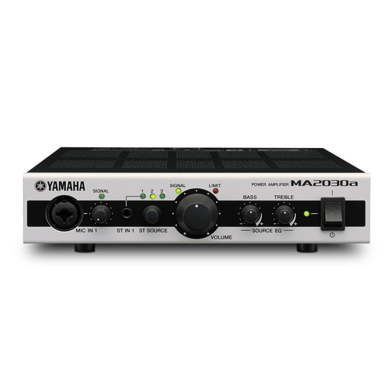 Mezclador Amplificador | 2 Canales  30w | 1 Zona | Baja y Alta Impedancia | 2 Entradas de Micrófono | Entrada auxiliar