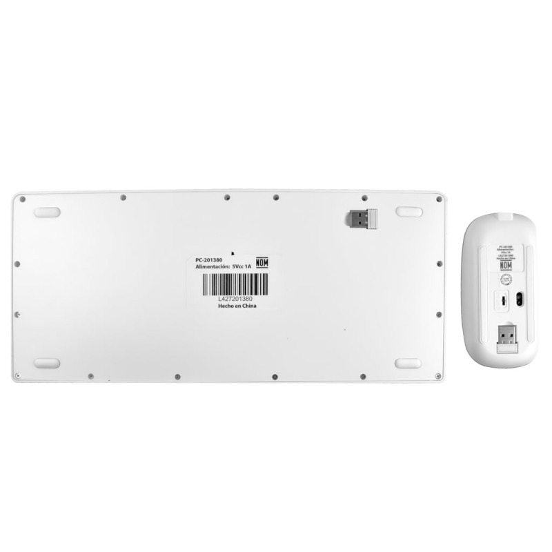 KIT DE TECLADO Y MOUSE REGARGABLE INALAMBRICO ZEBRARY PERFECT CHOICE BLANCO image 6