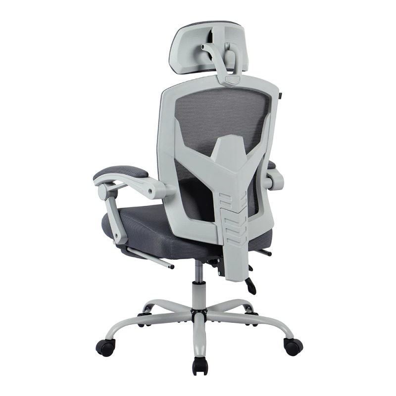 SILLA GAMER BALAM RUSH BOLT NOU G / HASTA 130 KG / INCLINACION 140 GRADOS / PISTON CLASE 3 / REPOSAPIES ACOJINADO / COJIN CERVICAL / CABECERA ADAPTABLE / GRIS / BR-940559 image 3