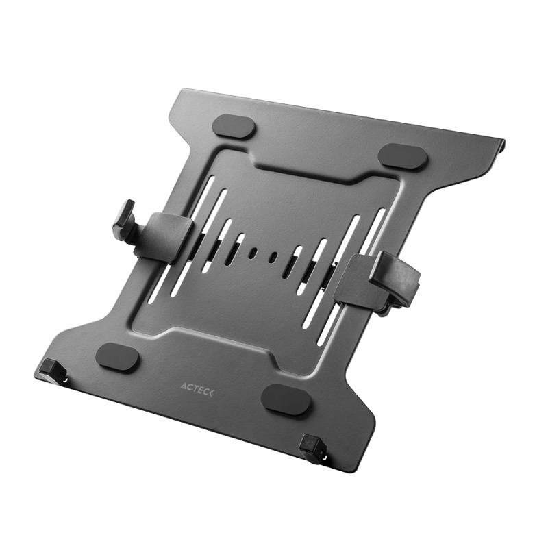 SOPORTE ACTECK ENFORCE TRAY BL404 / BASE PARA LAPTOP / 10 - 15.6 PUL / VESA - BRAZOS AJUSTABLES / RANURAS DE VENTILACION / ANTIDERRAPANTE / MAX 4.5 KG / NEGRO / AC-939690